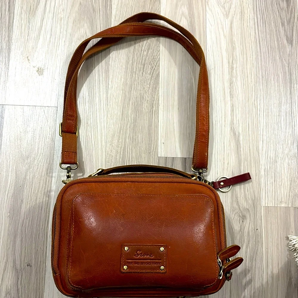 S-ZONE Genuine Leather Crossbody Shoulder Bag Purse Handbag‎